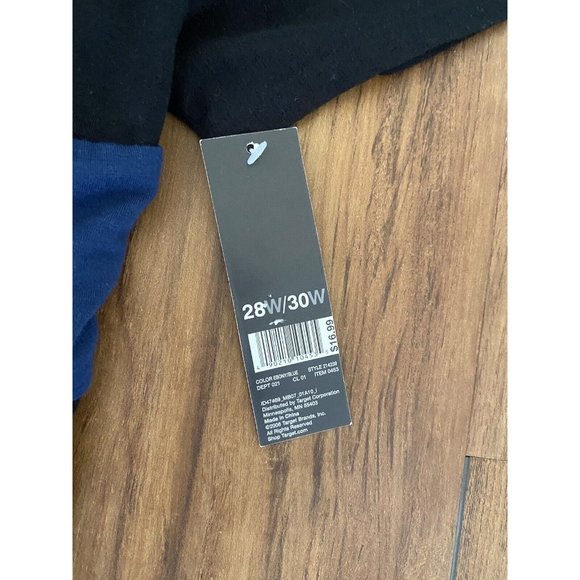 Mossimo Size 28W/30W Polyester Pullover Tunic Short Sleeve Black Blue Sash NWT - Picture 9 of 16